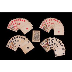 19th C. Square Cut Great Mogul Gambling Cards