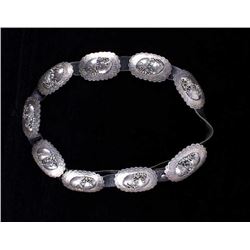 Navajo Rose Castillo Sterling Silver Concho Belt