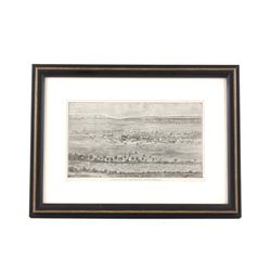 View of Billings Montana Lithographic Map 1886