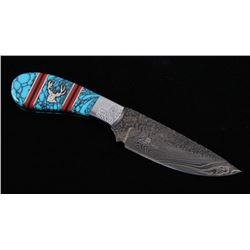 Navajo Yellowhorse Turquoise Trophy Deer Knife