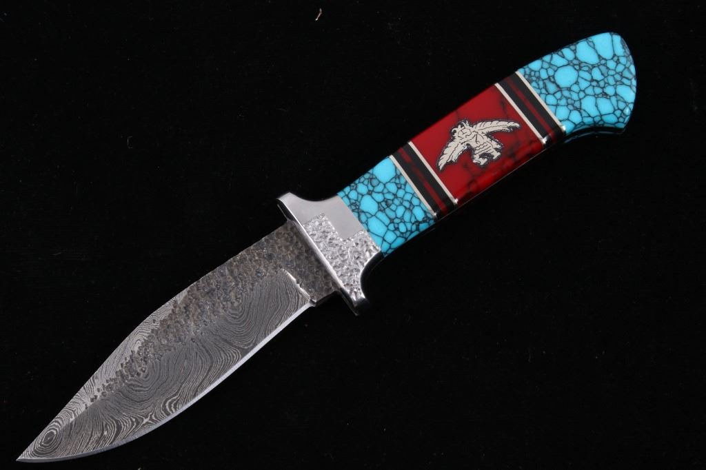 Navajo D Yellowhorse Turquoise Eagle Kachina Knife