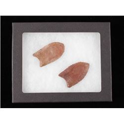 Paleo Fluted Clovis Point Pair 15,000-10,000 B.P.