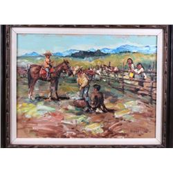 Sheryl Bodily (Montana 1936) Original Oil Painting