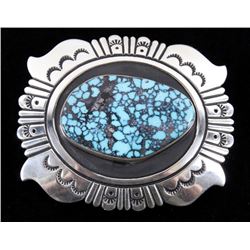 Navajo Tommy Singer Kingman Turquoise Belt Buckle