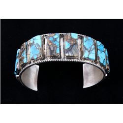 Navajo CJ Butler Cripple Creek Turquoise Bracelet