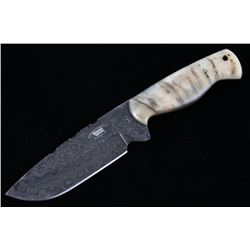 Rocky Mountain Rams Horn Damascus Bozeman Knife