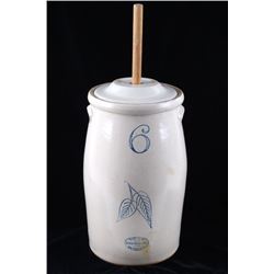 Early 1900's Red Wing 6 Gallon Butter Churn