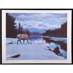  Swan River Elk  Limited Edition Print By Sprunger