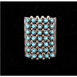 Zuni S. Haloo Petite Point Turquoise & Silver Ring