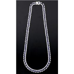 30.70ct. Blue Sapphire & 6.76ct. Diamond Necklace