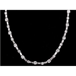 16.28 cts. VS2 Diamond 18K Gold Necklace w/ Papers