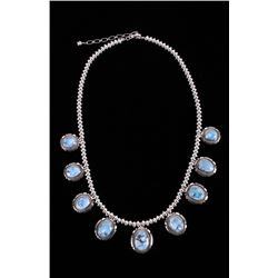 Navajo Golden Hills Turquoise Sterling Necklace