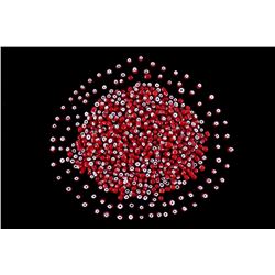 Hudson Bay Company Red White Heart Trade Beads