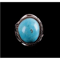 Navajo Kingman Turquoise Sterling Silver Ring