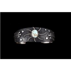 Navajo Robert Shakey Sterling Silver Bracelet