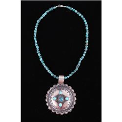Navajo Kingman Turquoise Sterling Silver Necklace