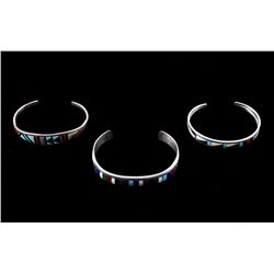 Navajo Mosaic Sterling Silver Bracelet Collection