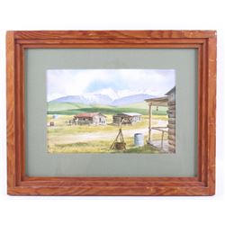 James Haughey Montana Landscape Watercolor Print