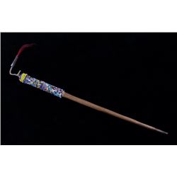 Crow Trade Seed Beaded Willow Hair Pick c. 1930's