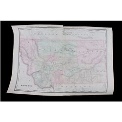 Montana & Yellowstone National Park Map c1902