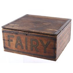 Late 1800's Wooden Fairy Fairbanks Soap Box Crate