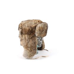CrownCap Full Rabbit Fur Russian Round Shape Cap