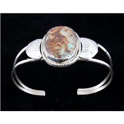 Navajo Pilot Mountain Turquoise Sterling Bracelet