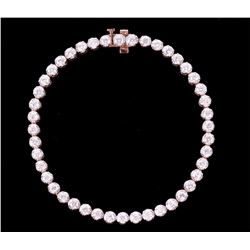 Classic 14K Rose Gold Diamond Bracelet w/ Papers