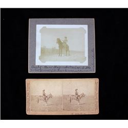 19th Century Montana "Cow Boy" Stereoview & Photo