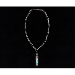Navajo Royston Turquoise Sterling Silver Necklace