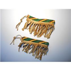 Comanche Beaded Hide Arm Bands circa 1890's
