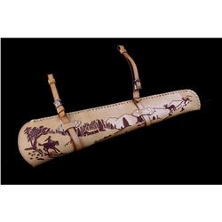 20th C. Hand Tooled Saddle Slung Rifle Scabbard