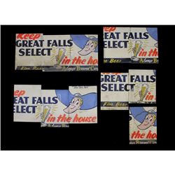 Montana Great Falls Select Fine Beer Signs c.1940s