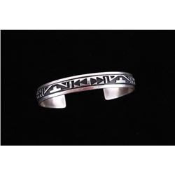 Navajo T&R Singer Stamped Sterling Silver Bracelet