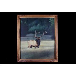 Jim H. Cherry Trophy Bull Elk Original Painting