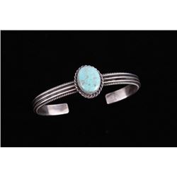 Navajo W Dawes Royston Turquoise Sterling Bracelet
