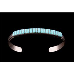 Zuni Dewa Sterling Sleeping Beauty Turquoise Cuff