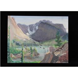 Original Carl Tolpo Loch Vale Oil Painting c.1962