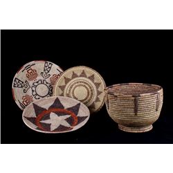 Hand Woven African Tribal Baskets Set of Four