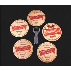 Collection Montana Beer Coasters & Bottle Opener