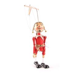 Wooden Pelham Style Marionette Jester Puppet
