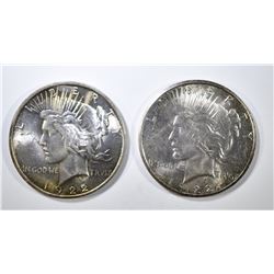 1922-D,S PEACE DOLLARS BU
