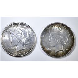 1923-S & 24 PEACE DOLLARS AU/BU