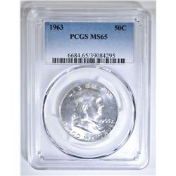 1963 FRANKLIN HALF DOLLAR PCGS MS-65