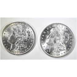 1900-O & 1921 CH/GEM BU MORGAN DOLLARS