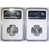 Image 2 : 2 1964 WASHINGTON QUARTERS  NGC MS-66
