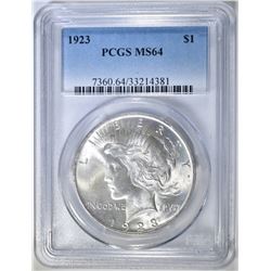 1923 PEACE DOLLAR PCGS MS-64