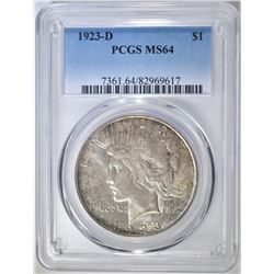 1923-D PEACE DOLLAR PCGS MS-64