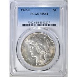 1923-S PEACE DOLLAR PCGS MS-64