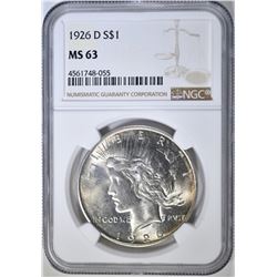 1926-D PEACE DOLLAR NGC MS-63